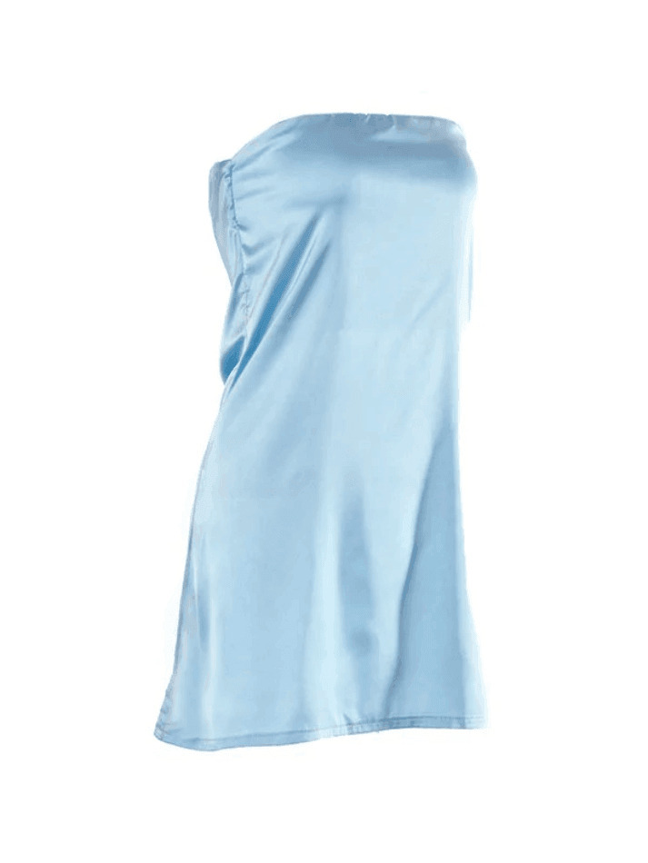Y2K Aesthetic Off-Neck Tube Top Dress - Coquette Grunge with Pastel Goth Vibes
