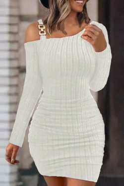 Y2K Aesthetic Off-Shoulder Tight Dress - Coquette Grunge & Pastel Goth Style