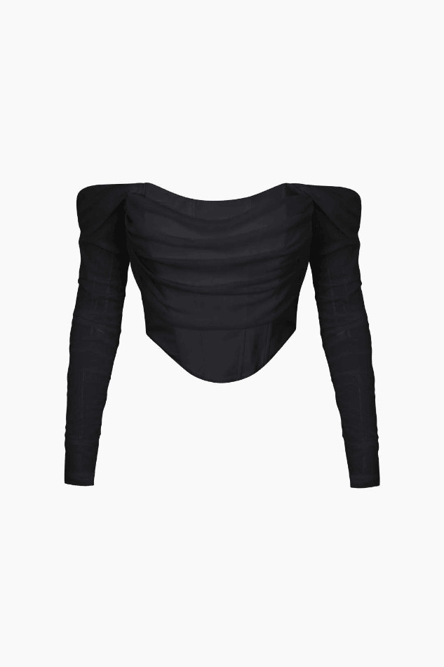 Y2K Aesthetic Off-The-Shoulder Corset Top - Coquette Grunge Elegance