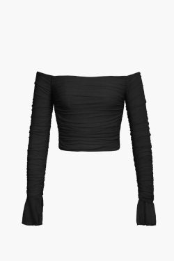 Y2K Aesthetic Off-The-Shoulder Top: Coquette Style Grunge Fashion with Pastel Goth Vibes
