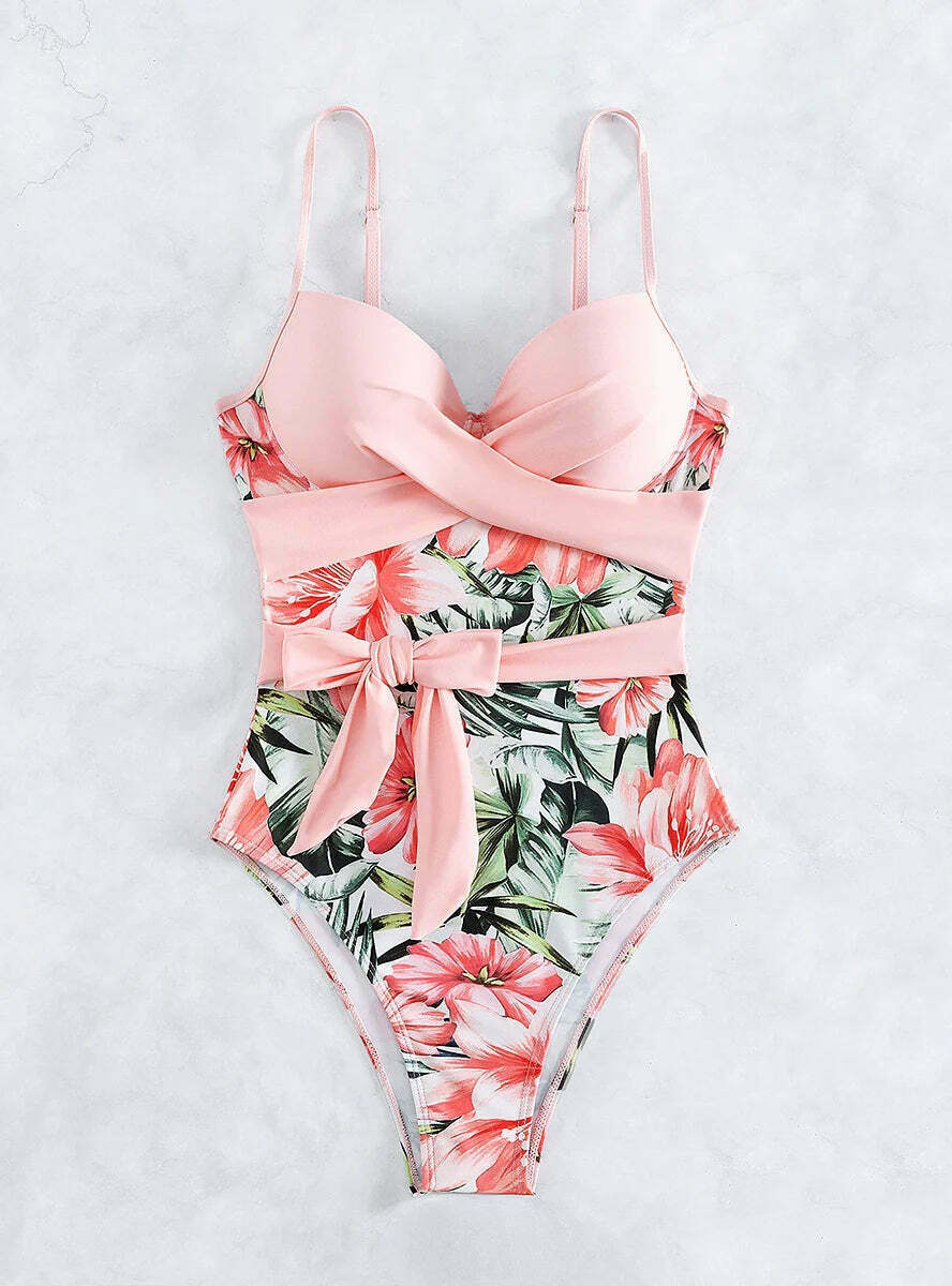 Y2K Aesthetic One-Piece Swimsuit Bikini for Niche Women Fashion