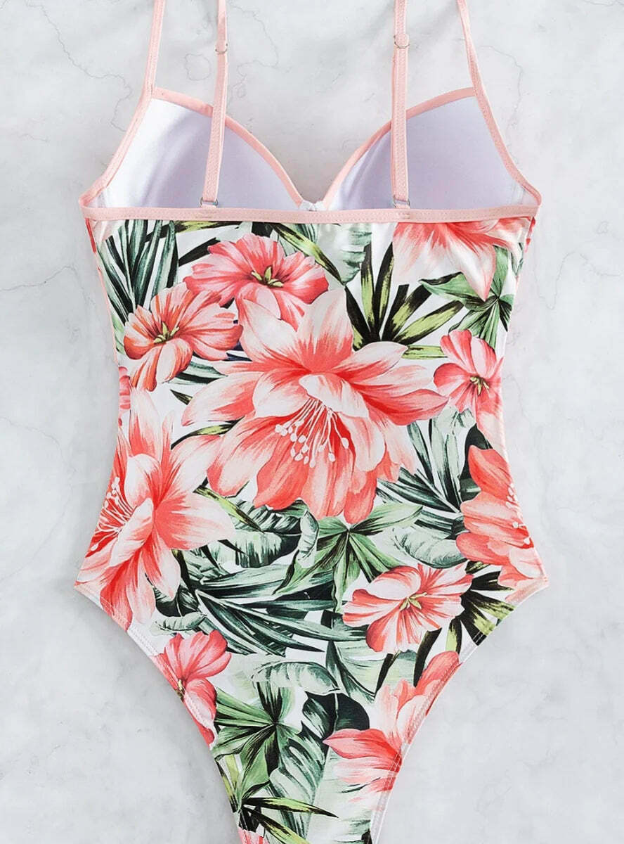 Y2K Aesthetic One-Piece Swimsuit Bikini for Niche Women Fashion