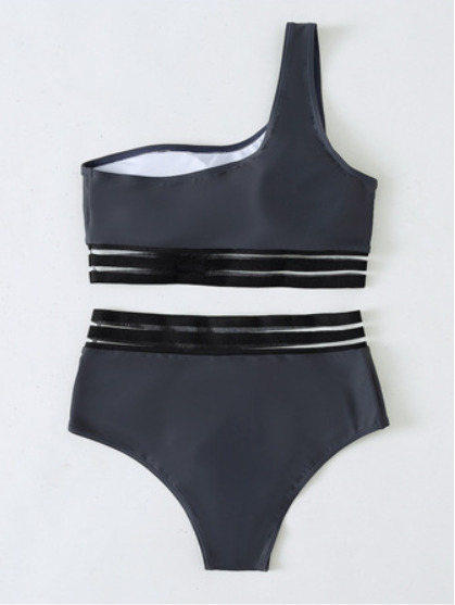 Y2K Aesthetic One-Shoulder Triangle Swimsuit for Women - Coquette Style Summer Swimwear
