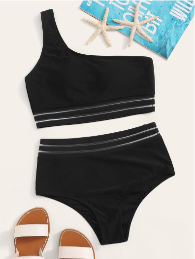 Y2K Aesthetic One-Shoulder Triangle Swimsuit for Women - Coquette Style Summer Swimwear