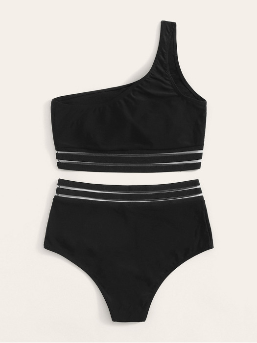 Y2K Aesthetic One-Shoulder Triangle Swimsuit for Women - Coquette Style Summer Swimwear