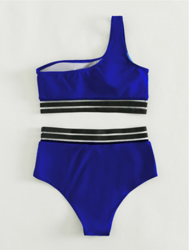 Y2K Aesthetic One-Shoulder Triangle Swimsuit for Women - Coquette Style Summer Swimwear
