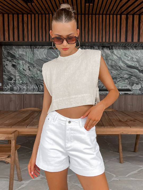 Y2K Aesthetic Out And About Linen Set for Women - Coquette Style Vacation Fashion