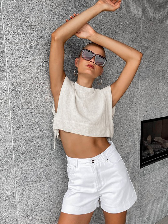 Y2K Aesthetic Out And About Linen Set for Women - Coquette Style Vacation Fashion