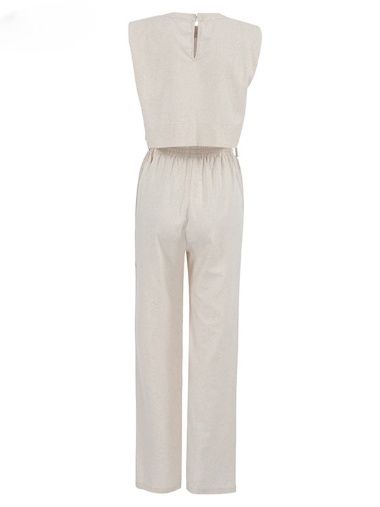 Y2K Aesthetic Out And About Linen Set for Women - Coquette Style Vacation Fashion