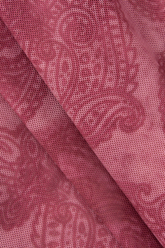 Y2K Aesthetic Paisley Print Mesh Tank - Grunge Coquette Fashion Statement