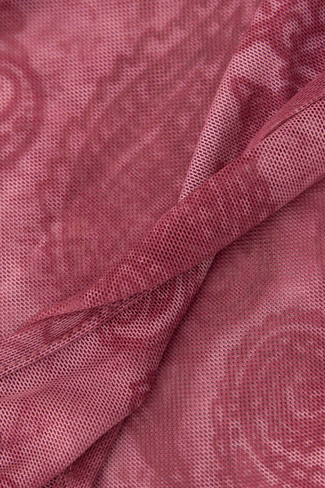 Y2K Aesthetic Paisley Print Mesh Tank - Grunge Coquette Fashion Statement