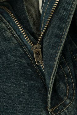 Y2K Aesthetic Panel Detail Denim Jeans for Women - Coquette & Grunge Style Cargo Skirt