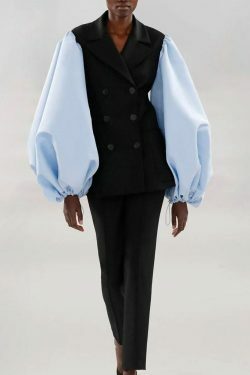 Y2K Aesthetic Patch Vest Suit with Blouse and Pant - Coquette Grunge Fashion for Women