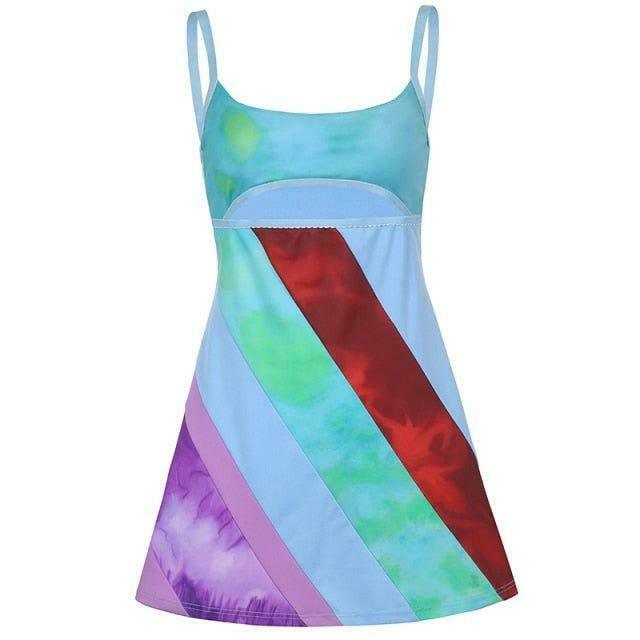 Y2K Aesthetic Patchwork Dress with Coquette Style and Grunge Flair