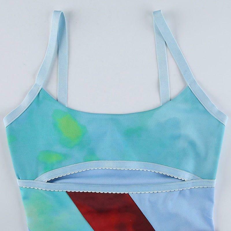 Y2K Aesthetic Patchwork Dress with Coquette Style and Grunge Flair