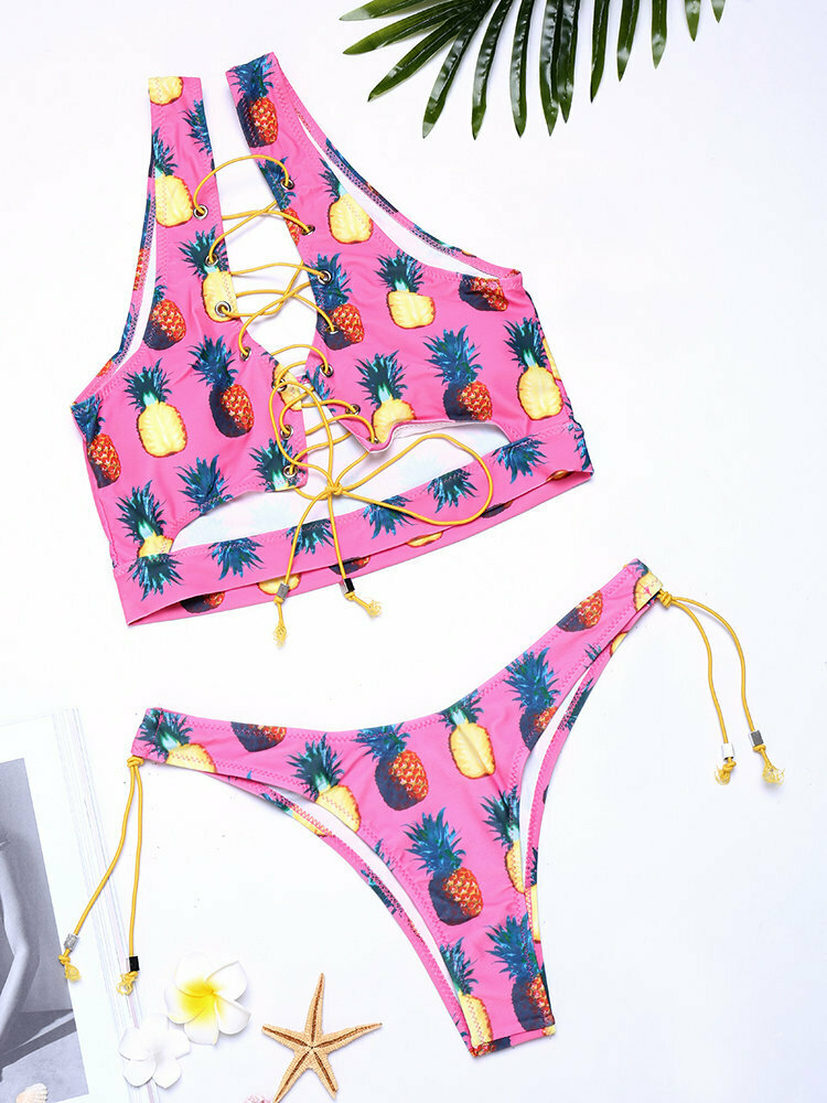 Y2K Aesthetic Pink Drawstring Tankini Top - Coquette Style for Women - Grunge Fashion Swimwear
