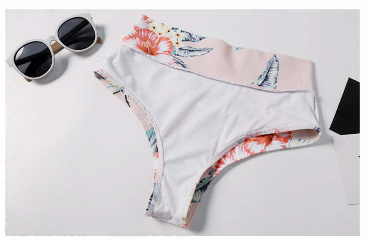 Y2K Aesthetic Plunge Knot Printed Bikini Set in Coquette Style