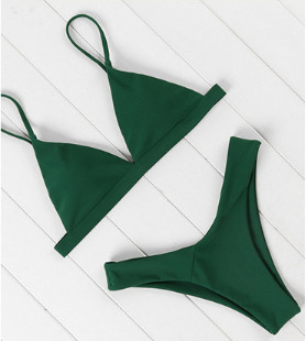 Y2K Aesthetic Push-Up Padded Bra Beach Bikini Set for Women