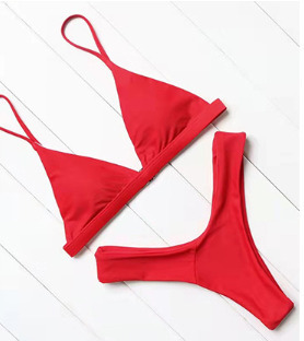 Y2K Aesthetic Push-Up Padded Bra Beach Bikini Set for Women