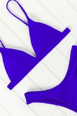 Y2K Aesthetic Push-Up Padded Bra Beach Bikini Set for Women