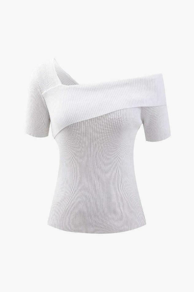 Y2K Aesthetic Rib Knit Top: Coquette & Grunge Style, Pastel Goth, Cargo Skirt, Old Money, Preppy