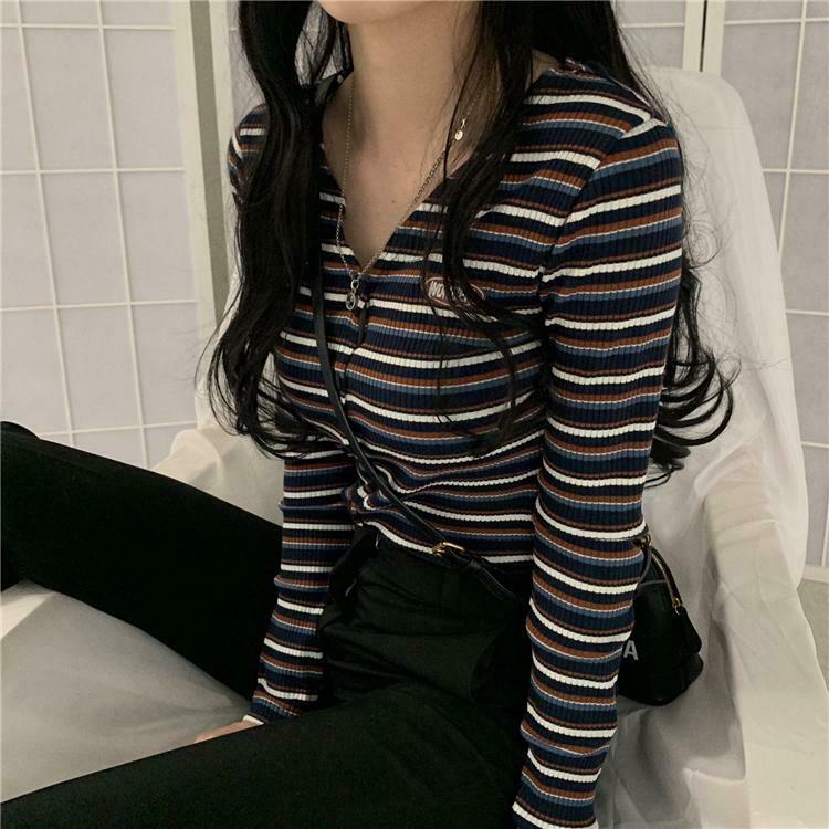 Y2K Aesthetic Ribbed Polo Shirt for Women - Coquette Style Grunge Fashion with Pastel Goth Vibes