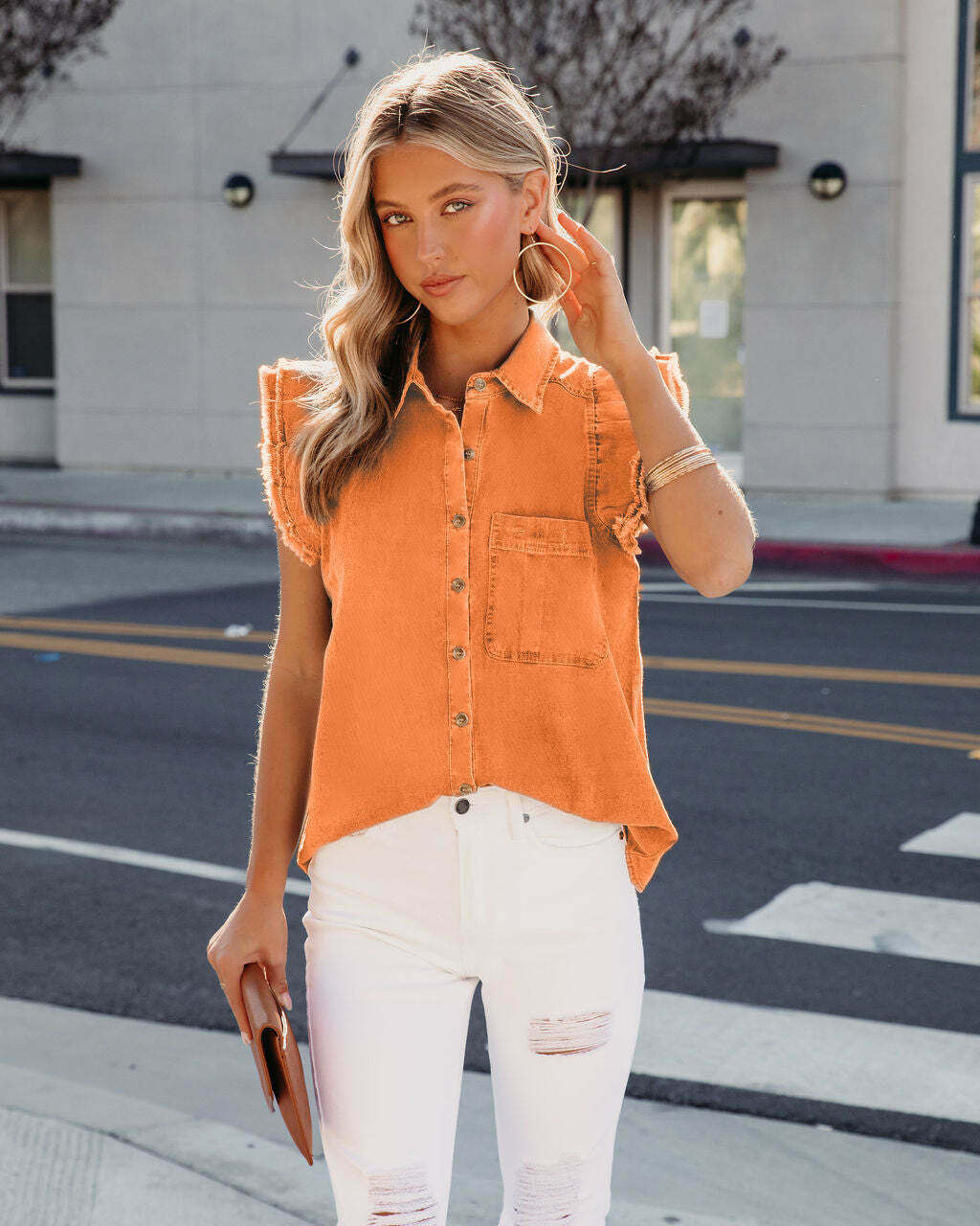 Y2K Aesthetic Ripped Denim Casual Shirt Jacket for Women - Coquette Style Grunge Fashion with Pastel
