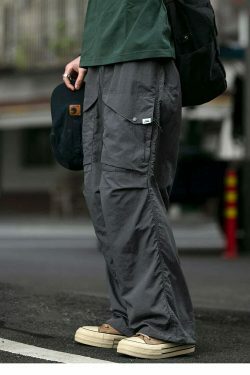 Y2K Aesthetic Ripstop Cargo Pants for Women - Coquette Style Grunge Fashion with Functional Pockets