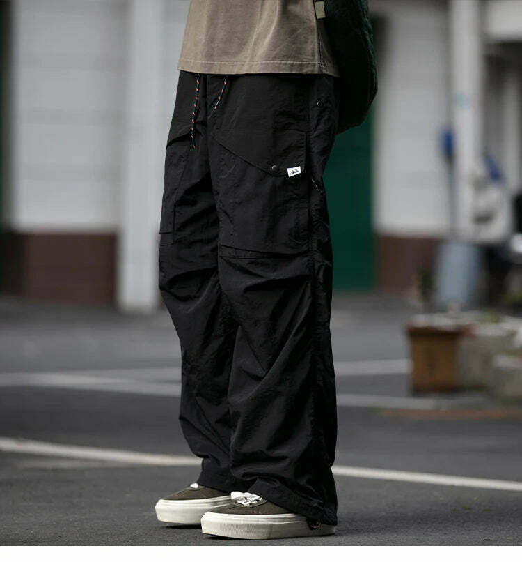 Y2K Aesthetic Ripstop Cargo Pants for Women - Coquette Style Grunge Fashion with Functional Pockets