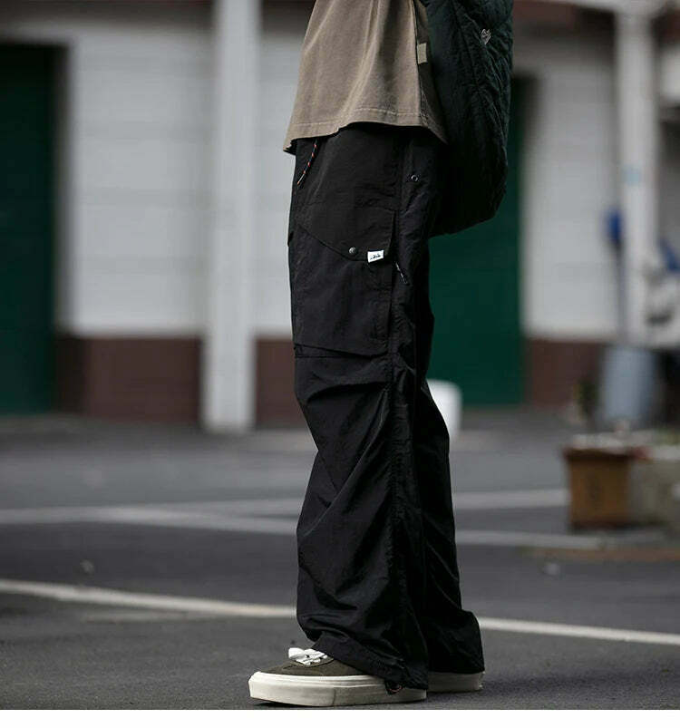 Y2K Aesthetic Ripstop Cargo Pants for Women - Coquette Style Grunge Fashion with Functional Pockets