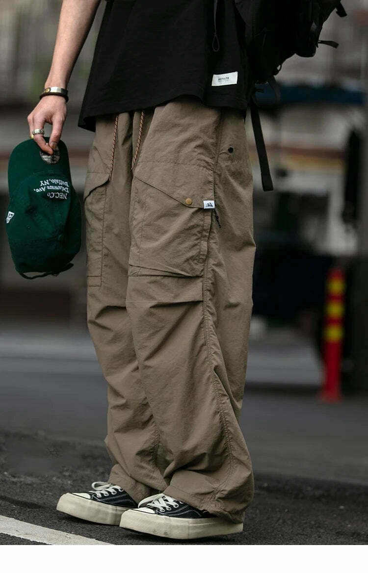 Y2K Aesthetic Ripstop Cargo Pants for Women - Coquette Style Grunge Fashion with Functional Pockets