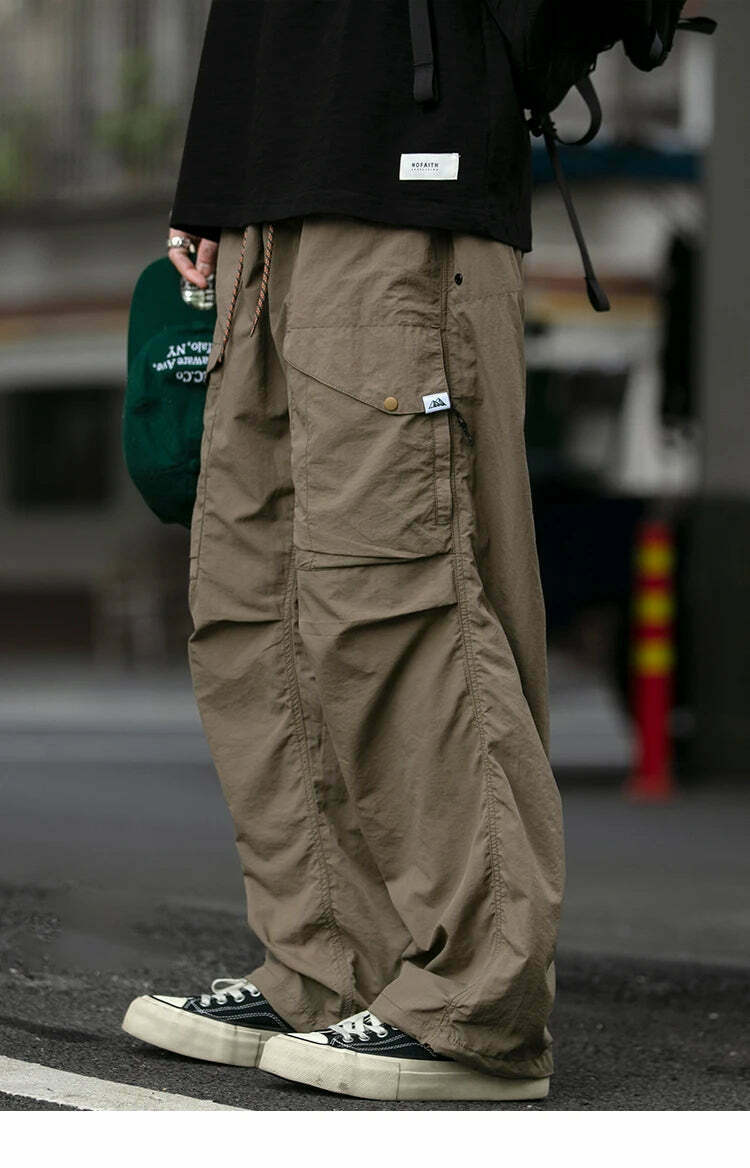 Y2K Aesthetic Ripstop Cargo Pants for Women - Coquette Style Grunge Fashion with Functional Pockets