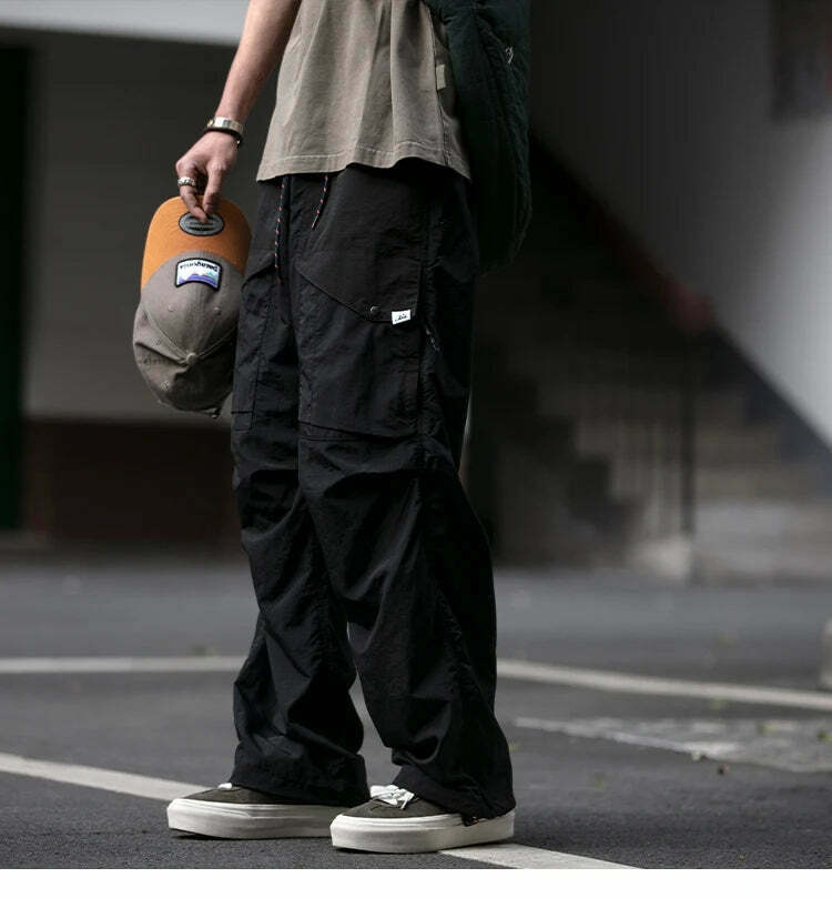 Y2K Aesthetic Ripstop Cargo Pants for Women - Coquette Style Grunge Fashion with Functional Pockets