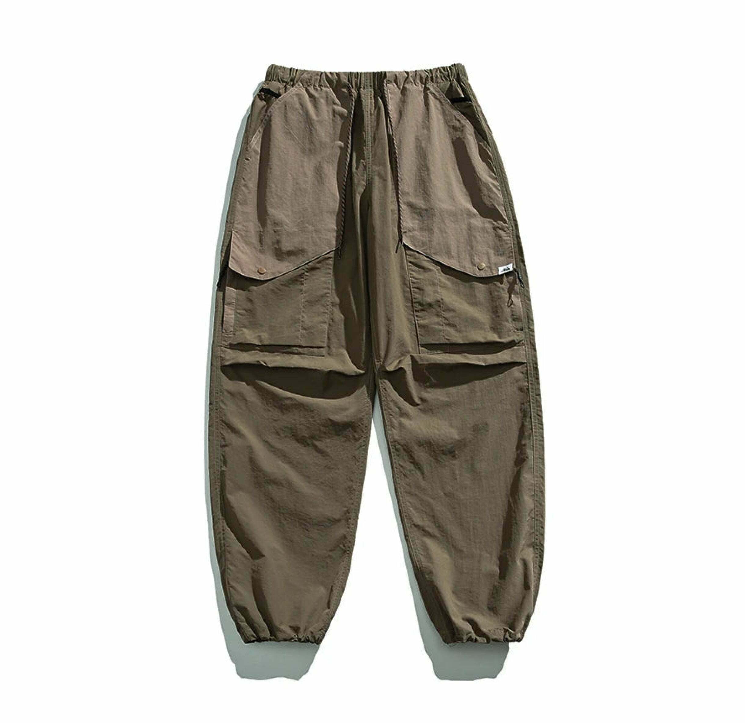 Y2K Aesthetic Ripstop Cargo Pants for Women - Coquette Style Grunge Fashion with Functional Pockets