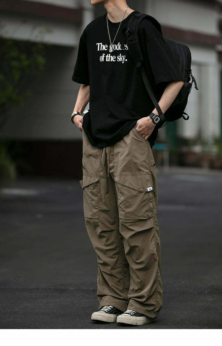 Y2K Aesthetic Ripstop Cargo Pants for Women - Coquette Style Grunge Fashion with Functional Pockets