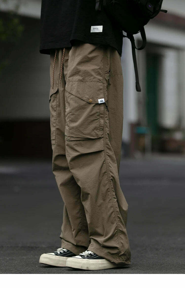 Y2K Aesthetic Ripstop Cargo Pants for Women - Coquette Style Grunge Fashion with Functional Pockets