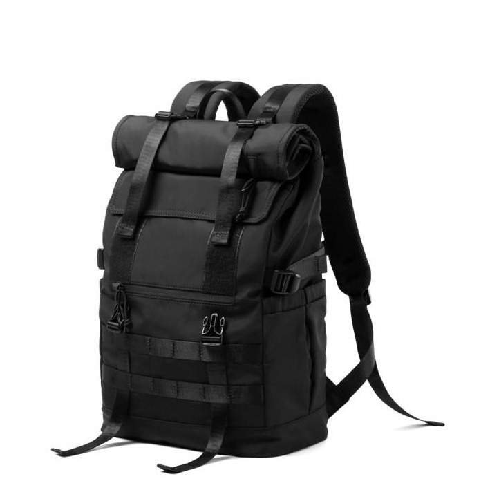 Y2K Aesthetic Roll Top Utility Strap Backpack for Niche Women Fashion