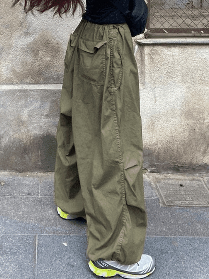 Y2K Aesthetic Ruched Cargo Skirt - Coquette Style Grunge Fashion for Women