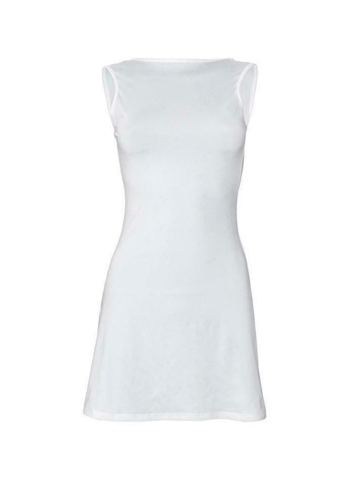 Y2K Aesthetic Ruffle Mini Dress - Coquette Style Sleeveless Backless Outfit for Women