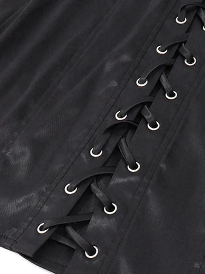 Y2K Aesthetic Satin Mini Dress with Wrapped Breast Pads and Backless Straps