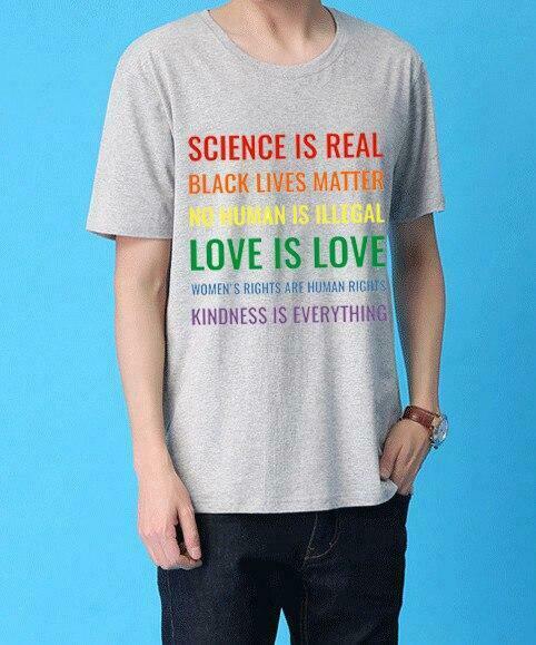 Y2K Aesthetic Science Is Real Black Lives Matter T-Shirt for Women - Coquette Grunge Style