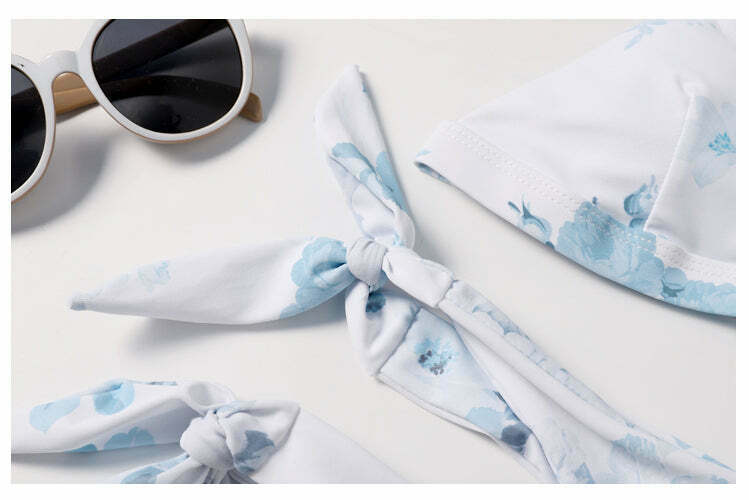 Y2K Aesthetic Sexy Print Wrap String Bikini - Niche Women Fashion