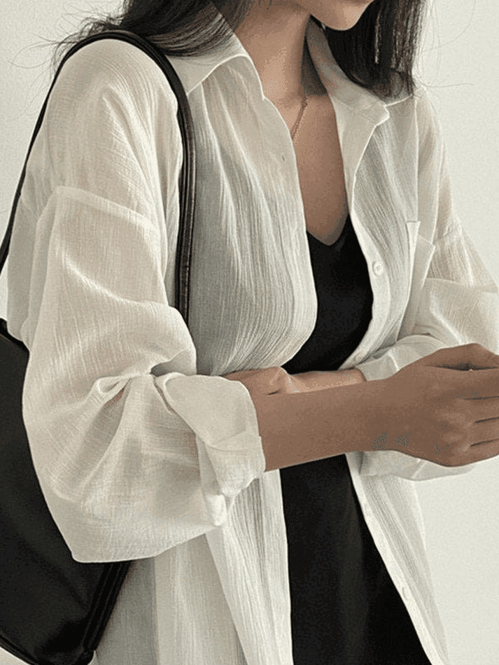 Y2K Aesthetic Sheer Long Sleeve Blouse - Coquette Style Grunge Fashion - Cute Tops for Women