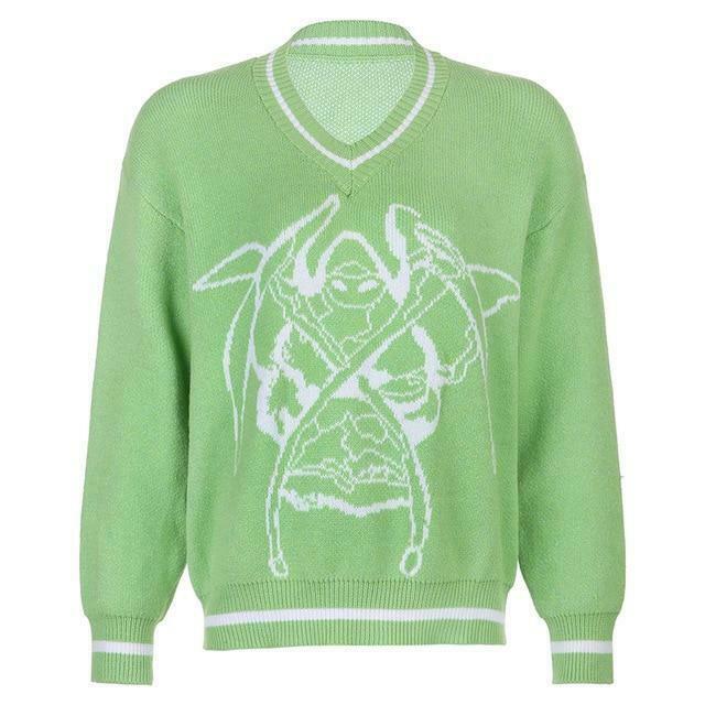 Y2K Aesthetic Skull Knit Sweaters for Women - Coquette & Grunge Style Fashion Tops