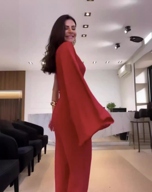 Y2K Aesthetic Slanted Shoulder Wide Leg Jumpsuit for Women - Coquette Style Grunge Fashion