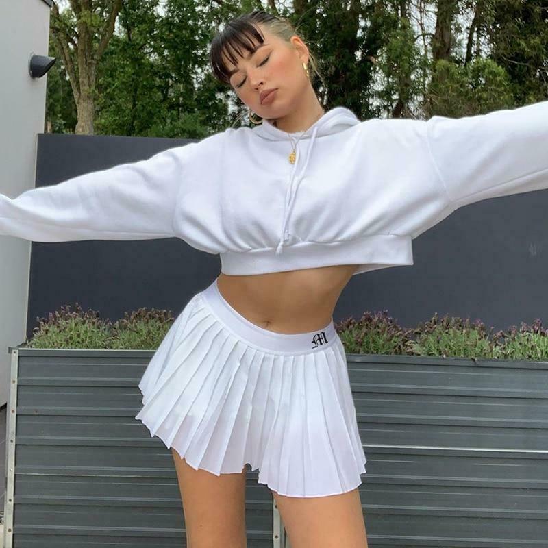 Y2K Aesthetic Soft Girl White Pleated Mini Skirt - Coquette Grunge Fashion