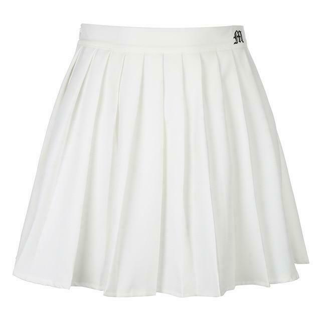 Y2K Aesthetic Soft Girl White Pleated Mini Skirt - Coquette Grunge Fashion