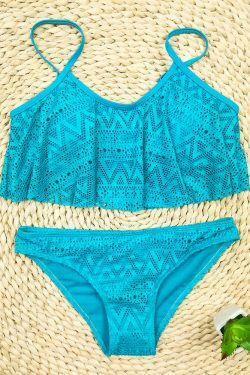 Y2K Aesthetic Solid Color Bikini Set - Sexy Low Waist Swimwear
