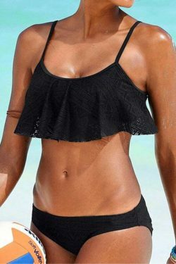 Y2K Aesthetic Solid Color Bikini Set - Sexy Low Waist Swimwear