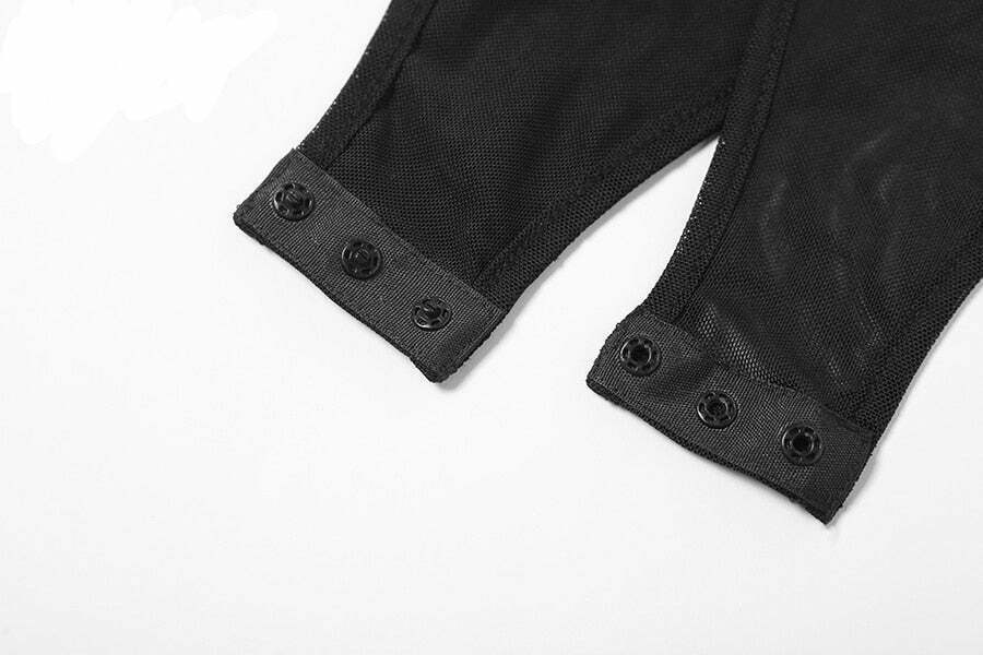 Y2K Aesthetic Solid Color Bodysuit - Coquette & Grunge Style Fashion Piece